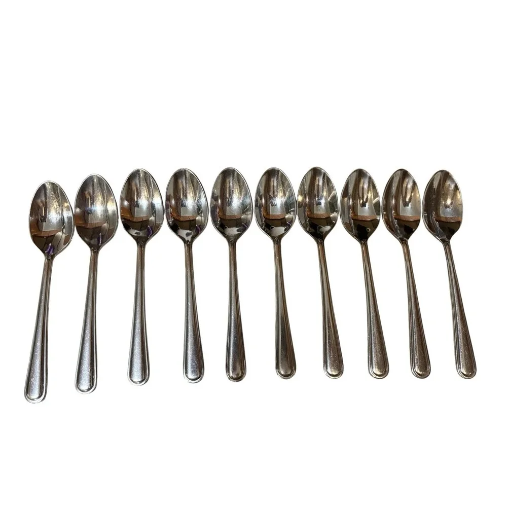 Stainless Steel Teaspoons - Flatware- Unbranded -  Lot Of 10 - Replacement